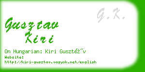 gusztav kiri business card